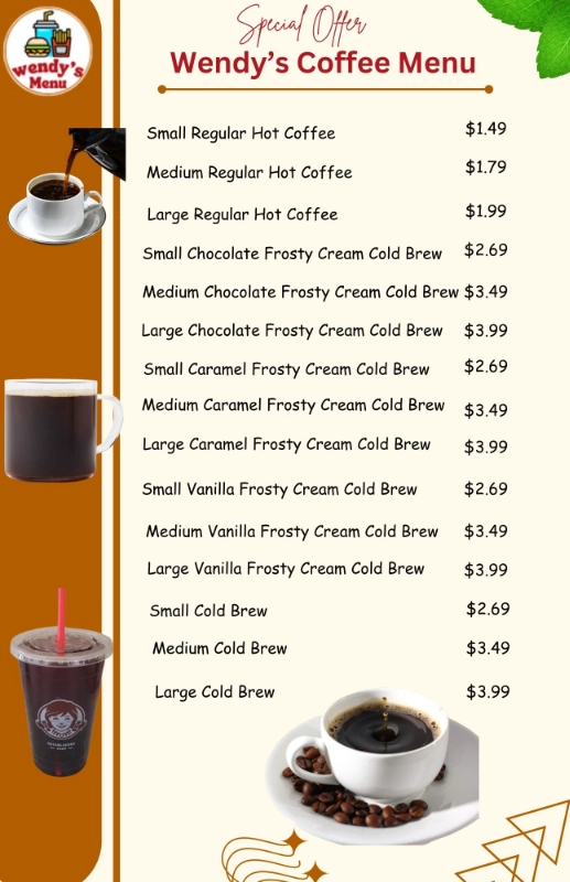 wendy's coffee menu